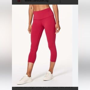 Lululemon Align Size 2 21 inch red leggings. Excellent condition. Barely worn.